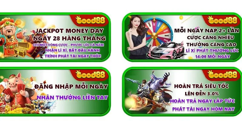 Những sự kiện ưu đãi khi tải casino Good88