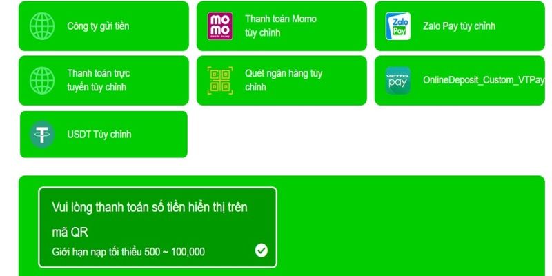 Quy định trong giao dịch nạp tiền Good88